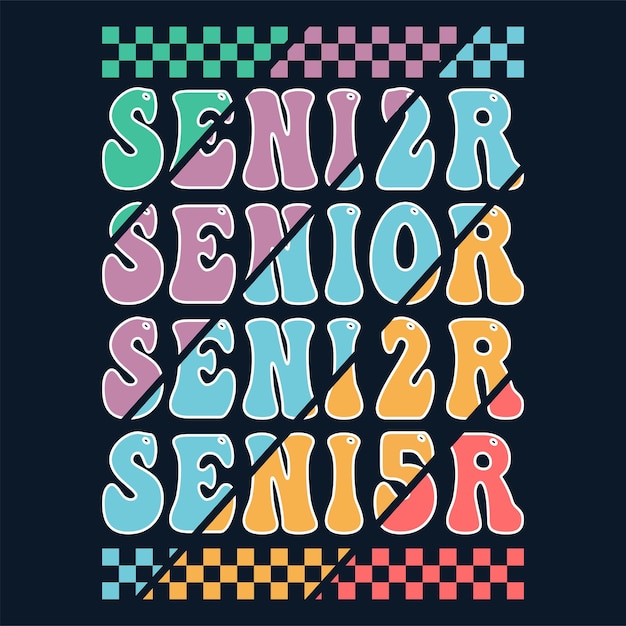 Vector camiseta fiesta escuela secundaria o graduado universitario senior 2025 clase de 2025 graduación svg