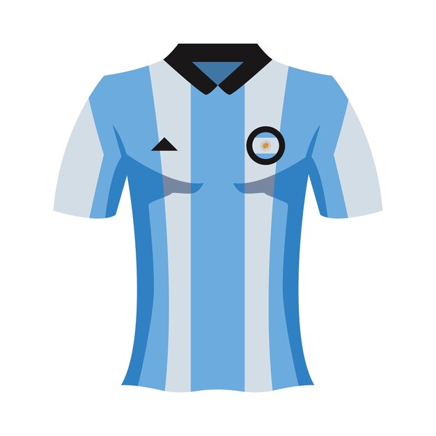 Vector camiseta de fútbol argentina