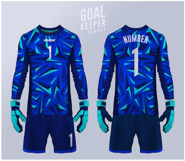 una camiseta de fútbol azul con el número 1 en ella