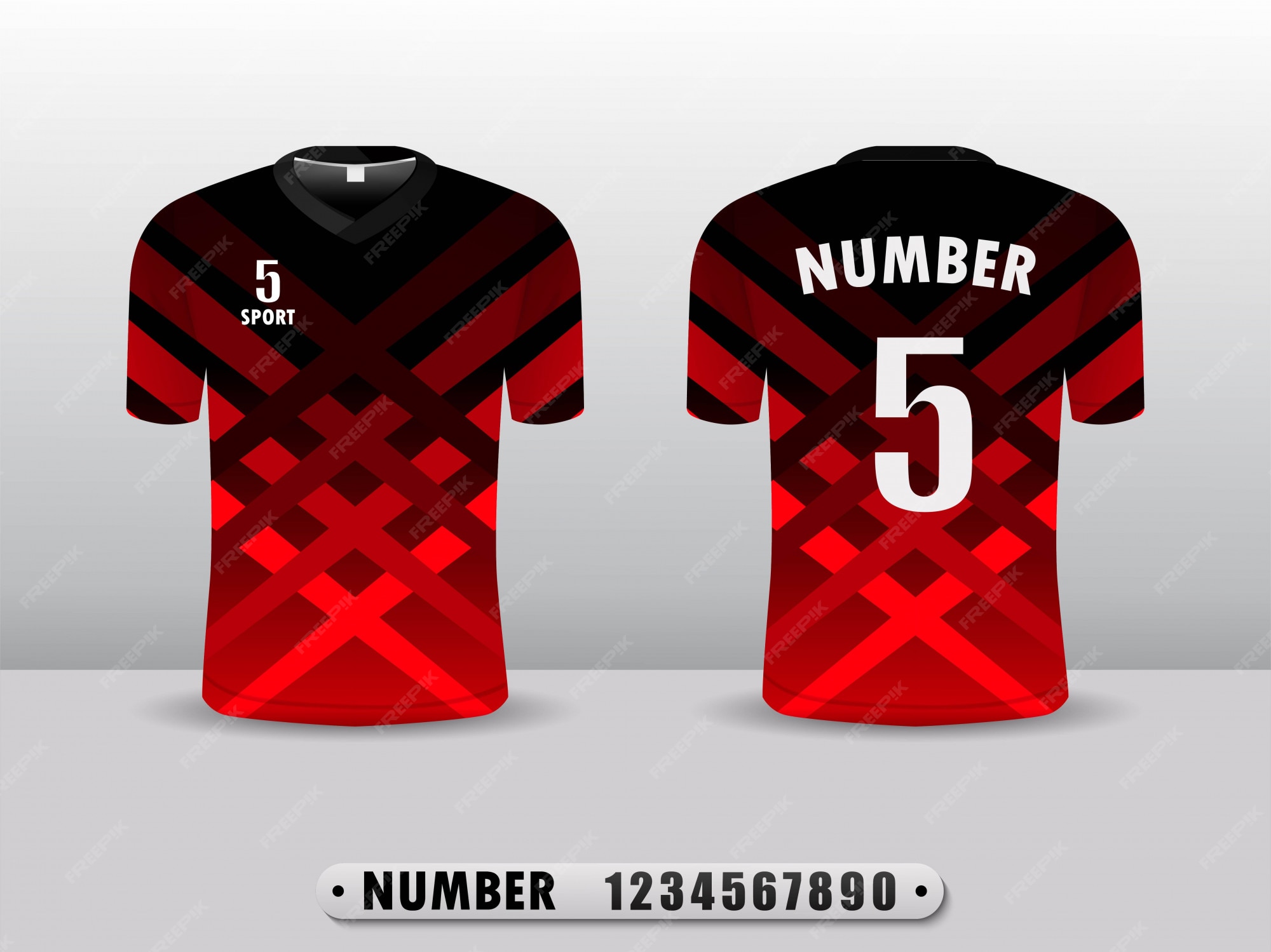 Plantilla De Jersey Deportivo Para Uniformes De Descargar Vector…