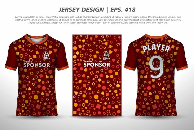 Camiseta de fútbol diseño de fútbol para sublimación diseño de camiseta deportiva Colección Premium Free Vector