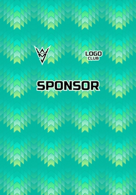 Camiseta de fútbol con el logotipo del patrocinador y el patrón geométrico de Chevron