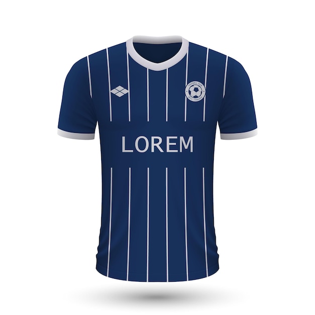 Camiseta de fútbol realista bochum 2022, plantilla de camiseta de fútbol