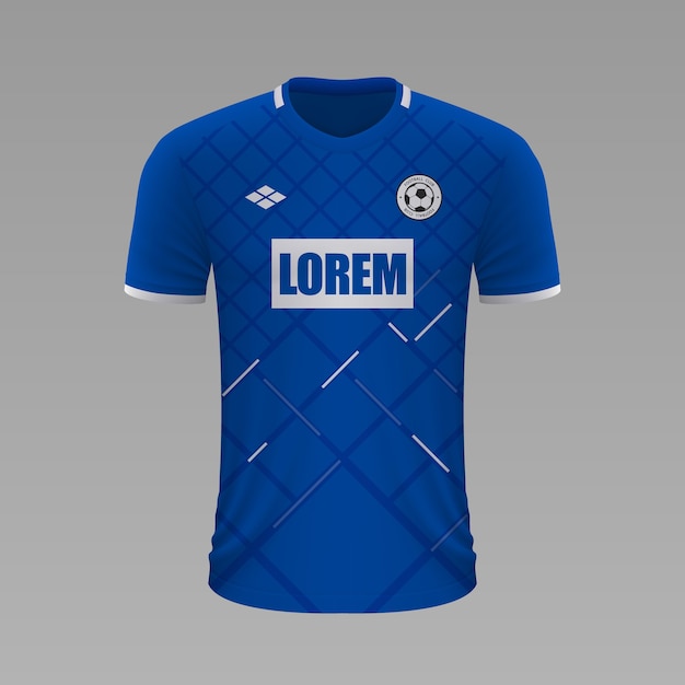 Camiseta de fútbol realista Hoffenheim, plantilla de camiseta para kit de fútbol
