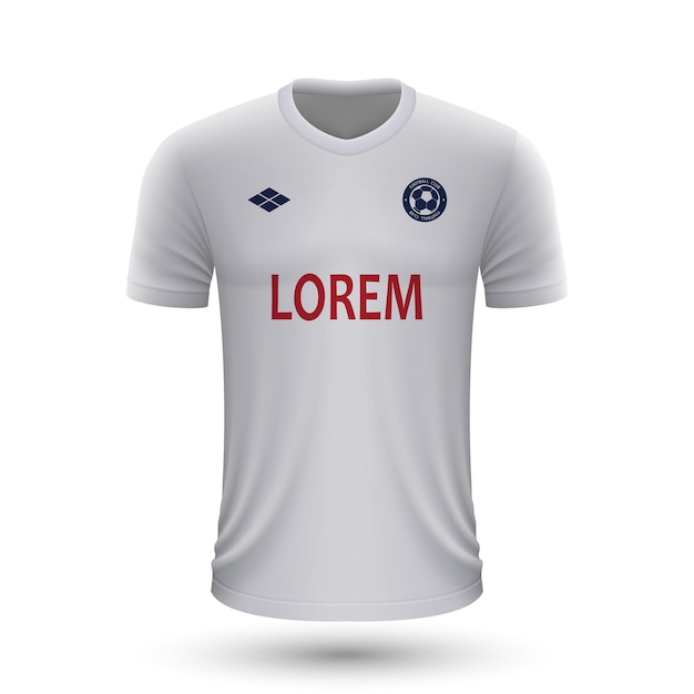 Vector camiseta de fútbol realista tottenham 2022, plantilla de camiseta para footb