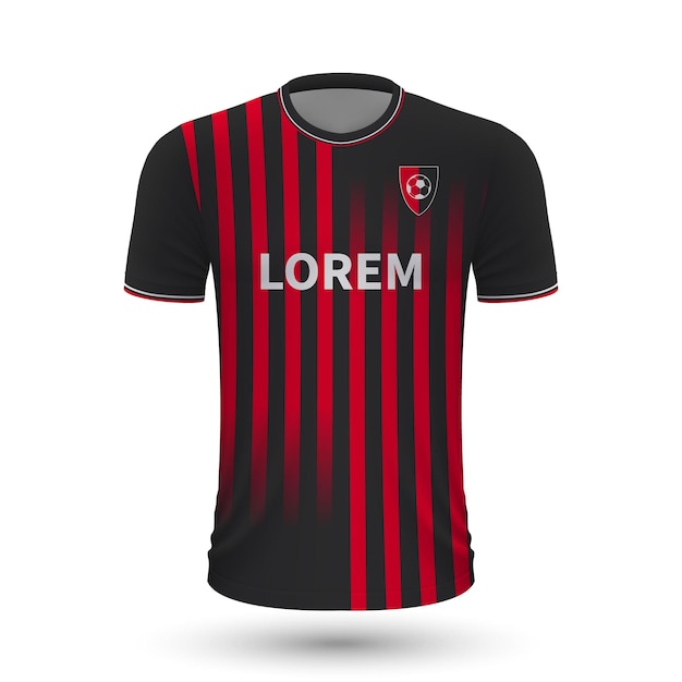 Camiseta de fútbol realista