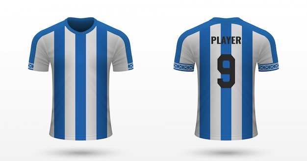 Camiseta de fútbol realista