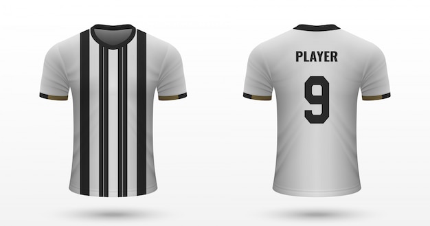 Camiseta de fútbol realista