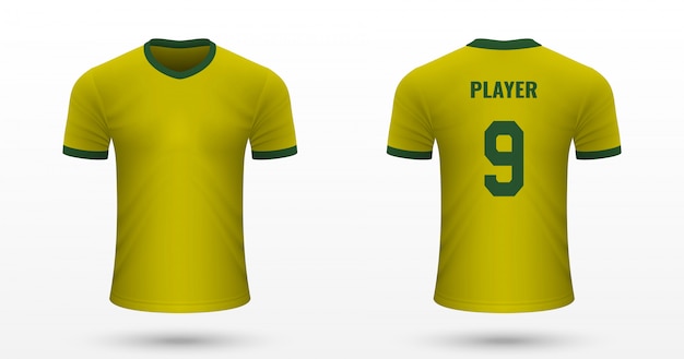 Camiseta de fútbol realista