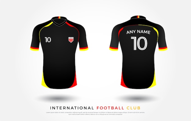 camiseta de fútbol uniforme conjunto de kit de fútbol. plantilla de camiseta de fútbol