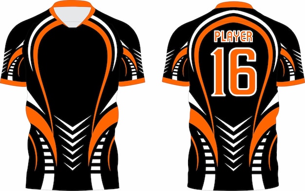 Camiseta de fútbol Vector Sublimación Camiseta deportiva