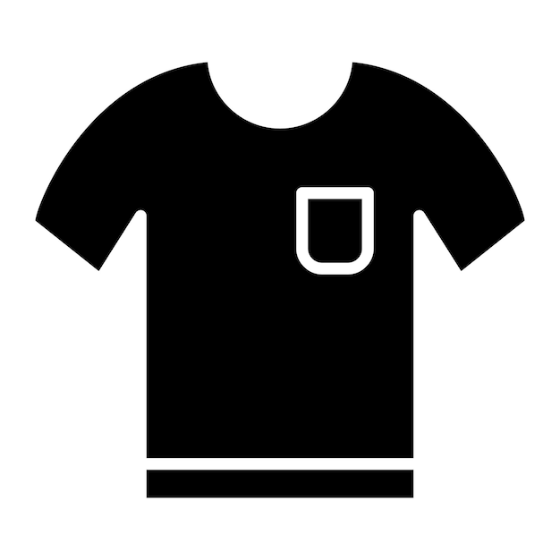 Camiseta Glifo Sólido Negro Ilustración