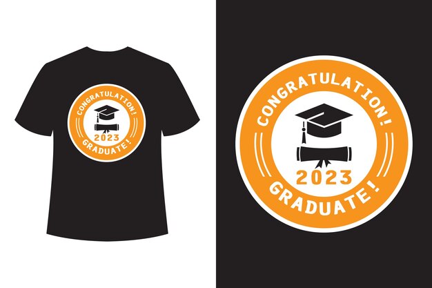 Vector camiseta graduación 2023