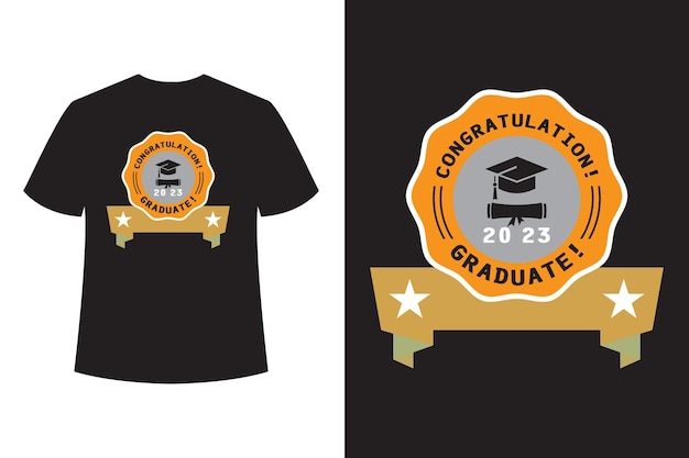 Vector camiseta graduación 2023