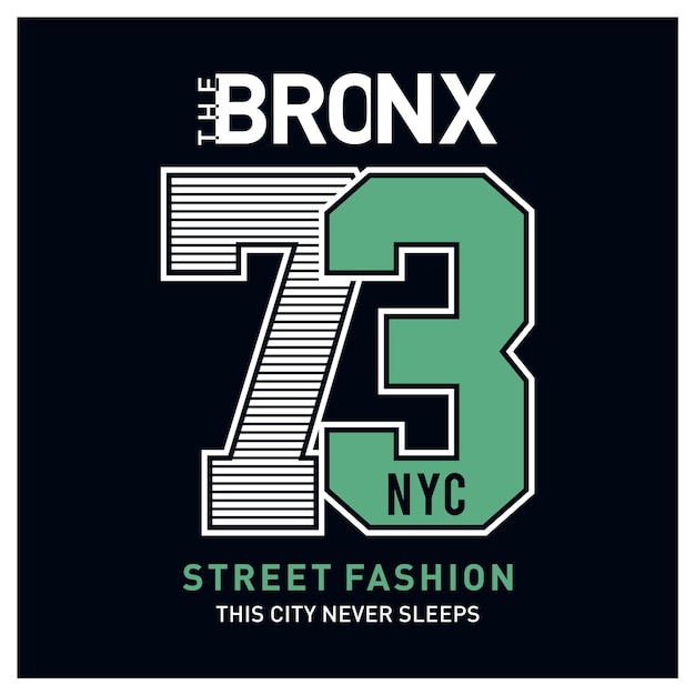 La camiseta gráfica de tipografía bronx