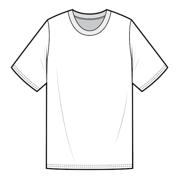 Camiseta de gran tamaño con mangas cortas y cuello de tripulación Dibujo técnico