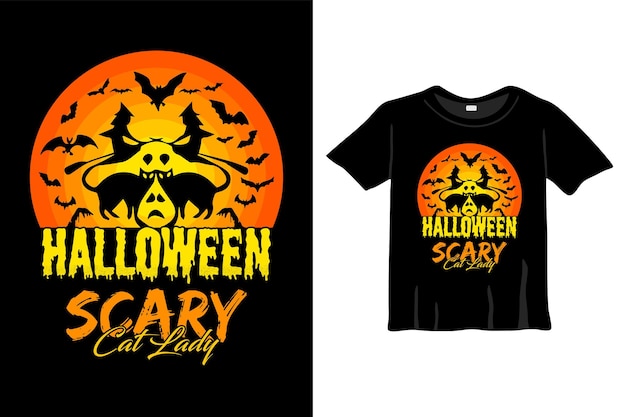 Camiseta de Halloween Scary Cat Lady