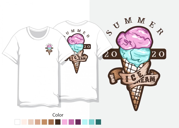 Camiseta con helado