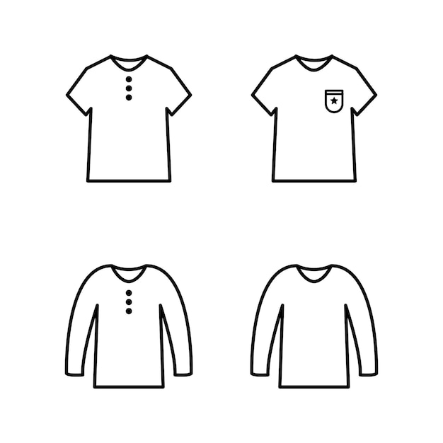 camiseta Icono vector plantilla logotipo colección de moda diseño plano