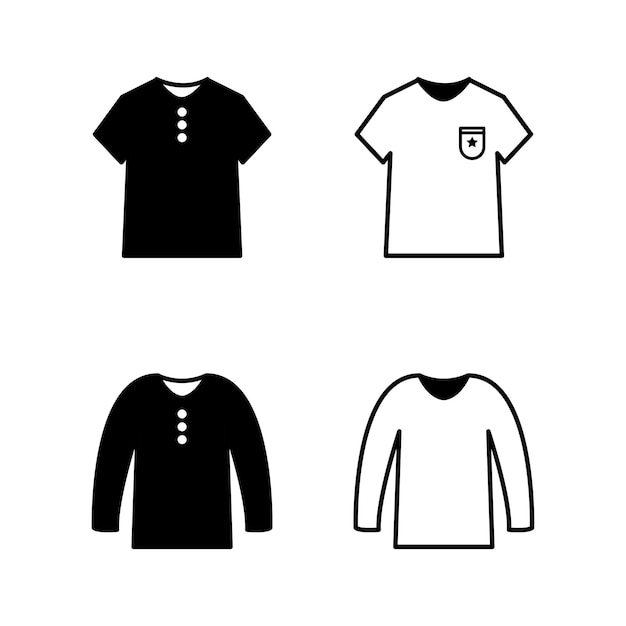camiseta Icono vector plantilla logotipo colección de moda diseño plano