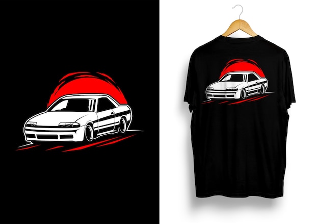 Camiseta con ilustración de coche jdm