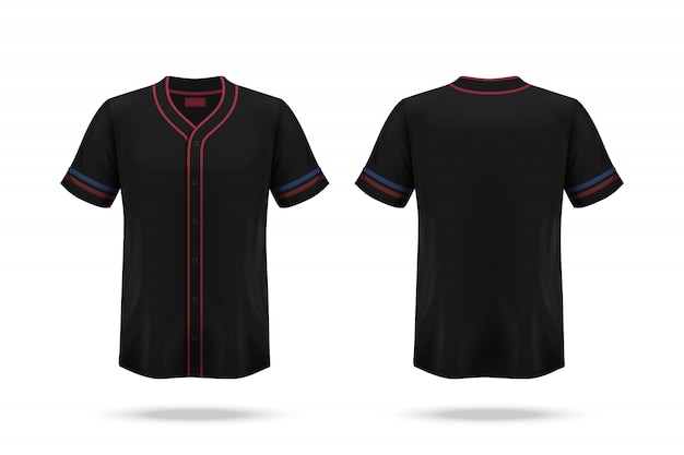 Camiseta de Jersey de béisbol de especificación aislada en blanco