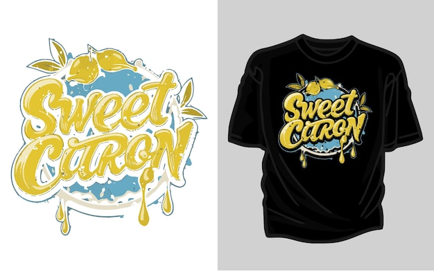 Vector camiseta de limón dulce