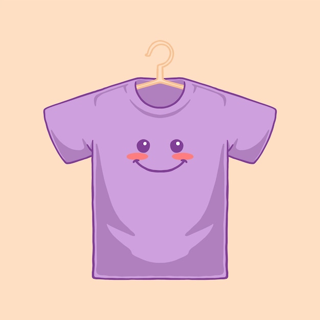 camiseta linda de dibujos animados con ilustración de suspensión