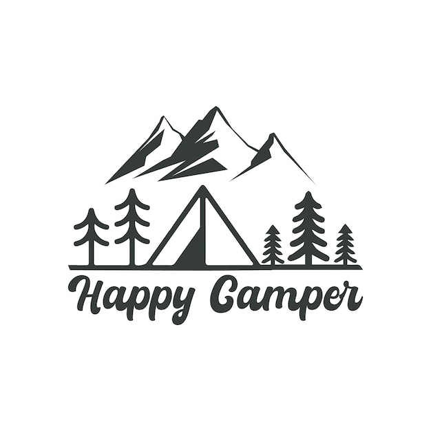 Camiseta con logo de camper feliz