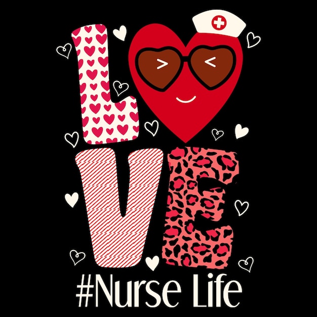 Vector camiseta love nurse life