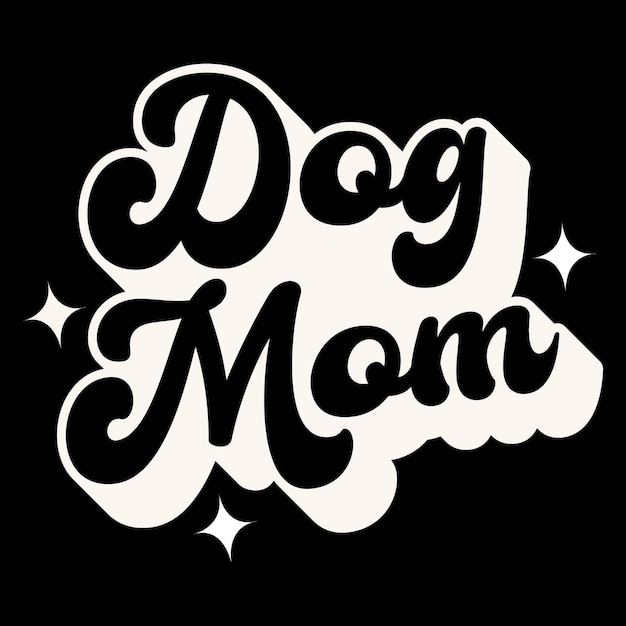 Vector la camiseta de la madre del perro la camiseta del día de la madre