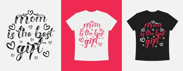 Camiseta de mamá o plantilla de vector de diseño de camiseta del día de mather