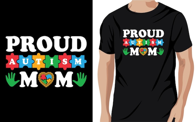 camiseta de mamá orgullosa del autismo