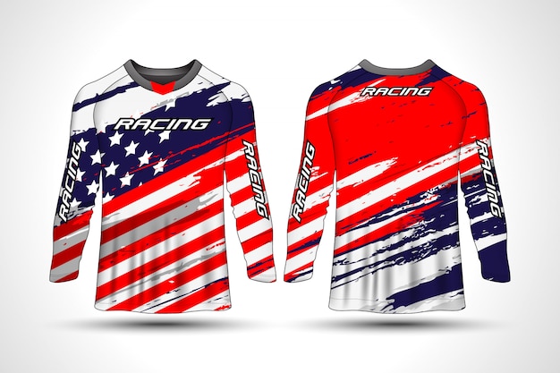 Camiseta de manga larga sport moto jersey