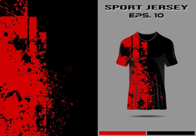 Vector camiseta maqueta jersey grunge deporte carreras diseño