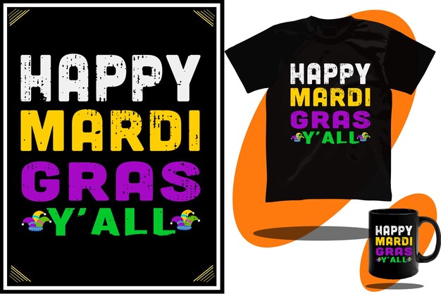 Camiseta Mardi Gras y camiseta Mardi Gras 2023, camiseta Mardi Flag o Mardi Gras Party Vector.
