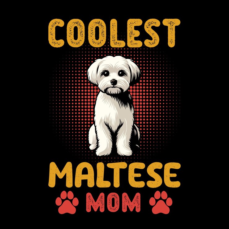 Vector la camiseta más genial de la mamá maltesa vector de diseño