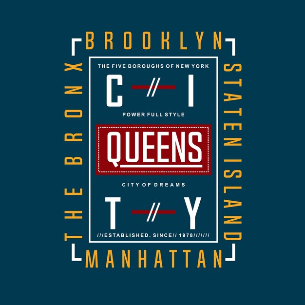 camiseta de mezclilla gráfica moderna de la ciudad de las reinas