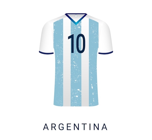 Vector camiseta de miembro de la selección argentina de fútbol