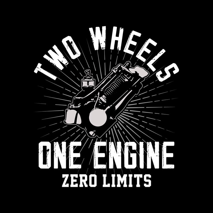 camiseta de motocicleta con motor personalizado