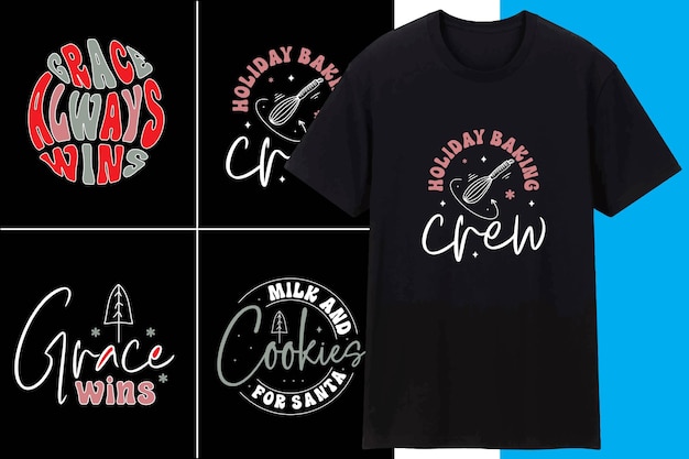 Camiseta de Navidad Diseño Santa Invierno Bebé Vacaciones Equipo 202324