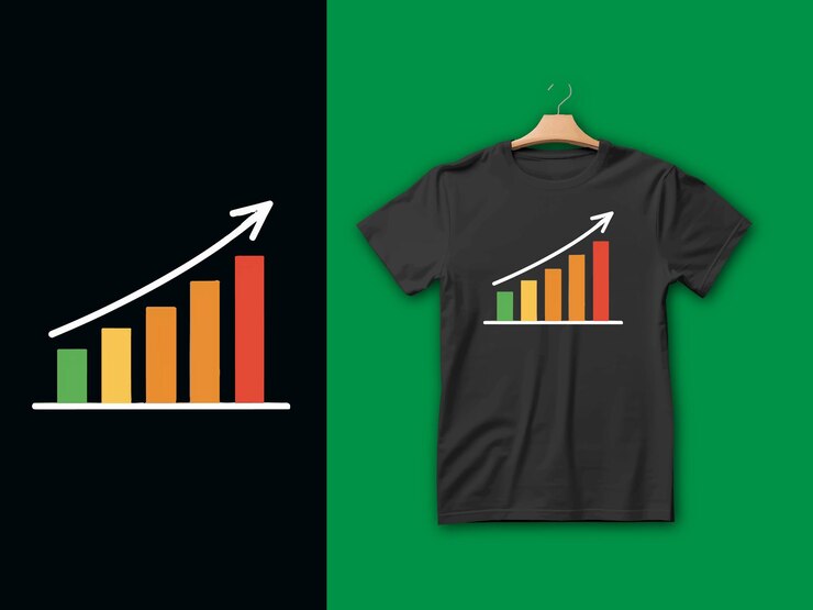 una camiseta negra diseño con un gráfico que dice el gráfico