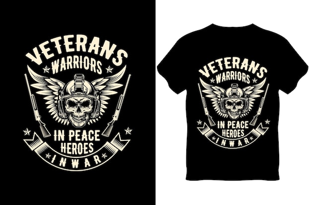 Vector una camiseta negra con un logotipo del ejército militar en ella