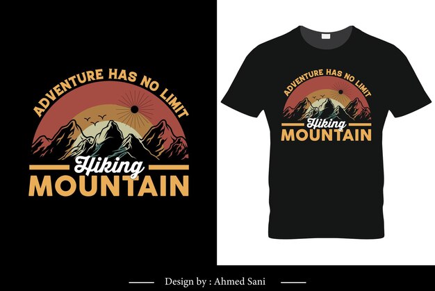 una camiseta negra con un logotipo de rocío de montaña en ella