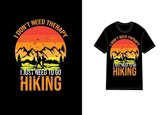 una camiseta negra con una montaña en ella y las palabras su sólo senderismo