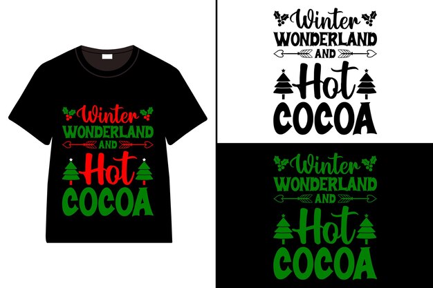 una camiseta negra con las palabras " cacao de invierno " en ella