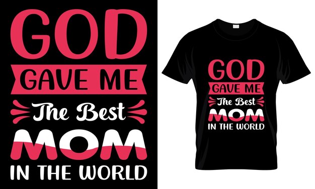 una camiseta negra con las palabras Dios me dio en ella