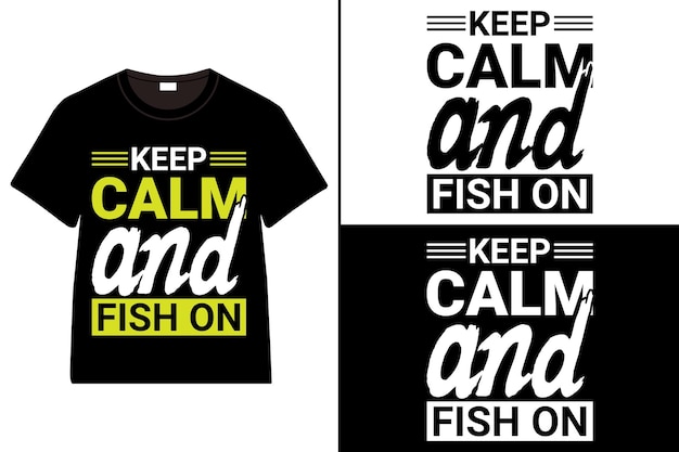 una camiseta negra con las palabras " Mantén la calma " en ella