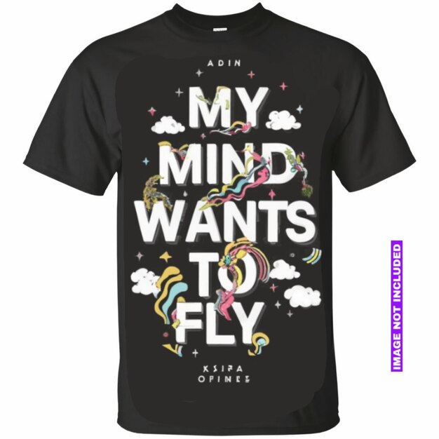 una camiseta negra con las palabras quiero volar en ella