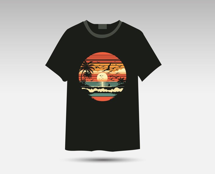 una camiseta negra con el planeta en ella